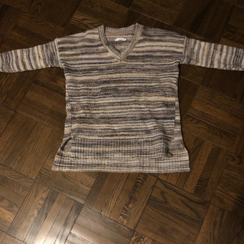Grey V-neck Sweater